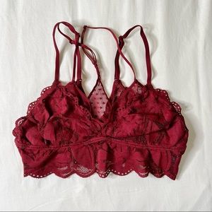 Aerie maroon lace bralette